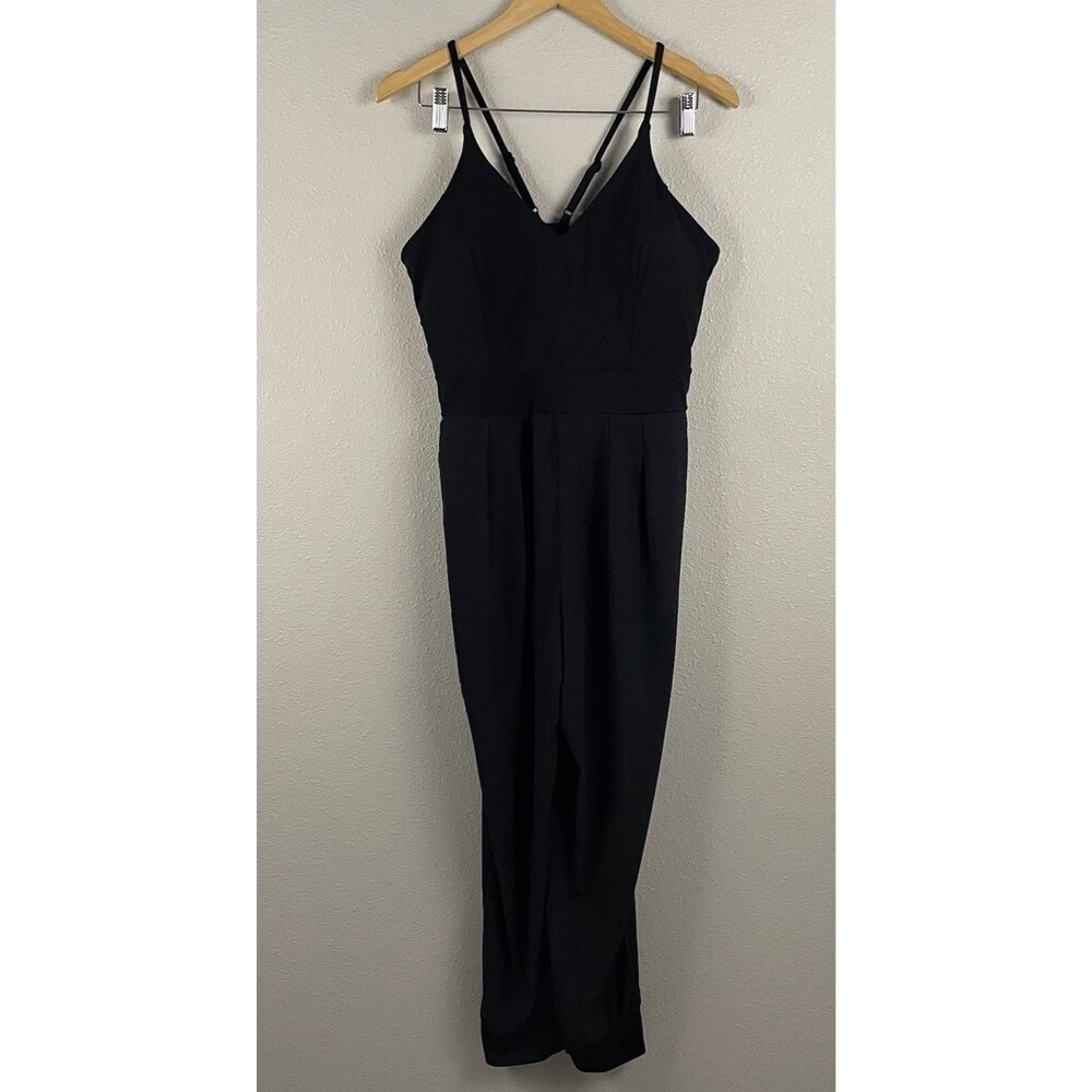 Halara Womens L Black Breezeful Pocket Tapered Quick Dry Jogger Jumpsuit Casual - Picture 3 of 9
